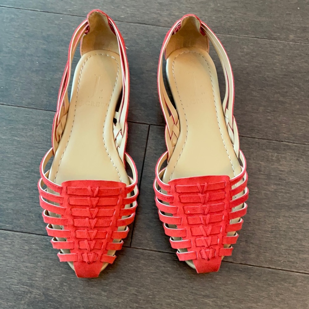 J Crew Basketweave Flats